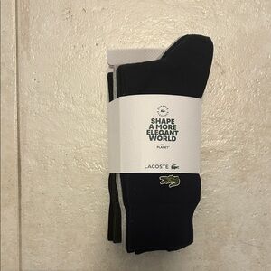 Lacoste Men's Navy and Gray Socks